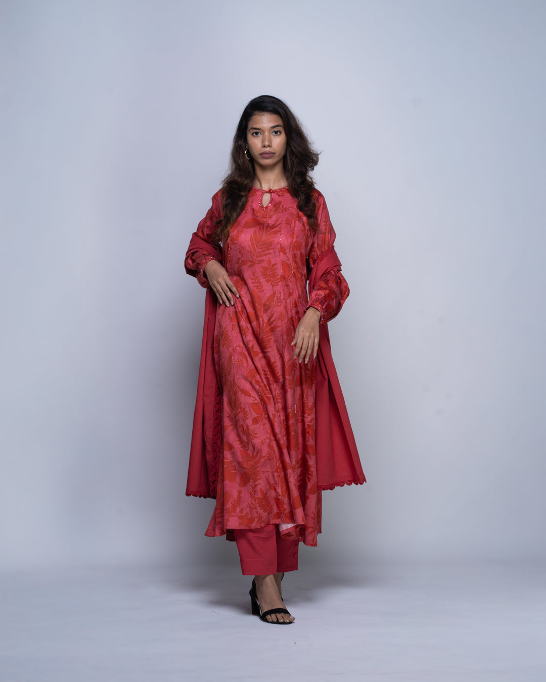 Crimson Fern Printed kurta set